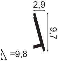Плинтус Orac Decor SX179 2000x97x29 мм — фото 2, Плинтуса напольные