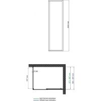 Душевая стенка WasserKRAFT Lopau 90 32S07-RP90 профиль Хром стекло прозрачное — фото 4, Боковые стенки