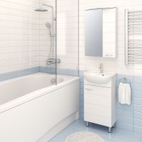 Тумба под раковину Runo Кипарис 45 00000000880 Белая — фото 3, Тумбы под раковину