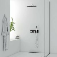 Душевая система Teska Life AS3100B Хром Черное стекло — фото 3, Встраиваемые душевые комплекты