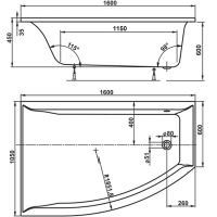 Акриловая ванна Vagnerplast Veronela 160x105 R VPBA160VEA3PX-04 без гидромассажа — фото 8, Акриловые ванны