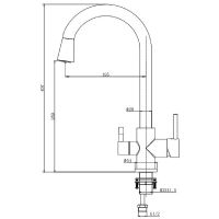 Смеситель для кухни Aquatek AQ1085CR Хром — фото 2, Смесители для кухни