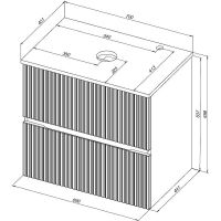 Тумба под раковину Aquanet Джейн 70 313317 подвесная Мисти грин — фото 13, Тумбы под раковину
