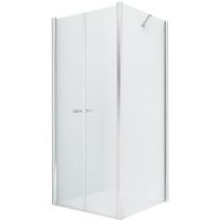 Душевой уголок New Trendy New Soleo Chrome 70х80 D-0143A/D-0091B профиль Хром стекло прозрачное — фото 1, Душевые уголки