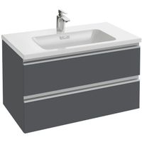 Тумба под раковину Jacob Delafon Vox 80 EB2028-RA-442 подвесная Серый антрацит — фото 1, Тумбы под раковину