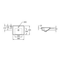 Раковина Jacob Delafon Odeon Up 56 E4756-00 Белый — фото 2, Раковины встраиваемые сверху