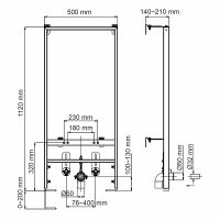 Товар: Инсталляция WasserKRAFT Aller 10BDT.020 для биде с крепежом - фото 11 Инсталляция WasserKRAFT Aller 10BDT.020 для биде с крепежом — фото 11, Инсталляции