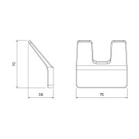 Двойной крючок Iddis Slide SLIWT20i41 Белый матовый — фото 4, Крючки для полотенец