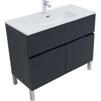 Тумба под раковину Aquanet Алвита New 100 277555 Антрацит — фото 8, Тумбы под раковину