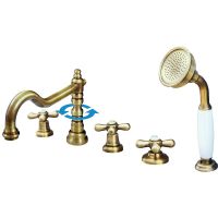 Смеситель на борт ванны Rav Slezak Morava retro MK164.5PSM Бронза — фото 1, Смесители на борт ванны