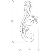 Орнамент Европласт 1.60.009 12x134x55 мм — фото 2, Колонны