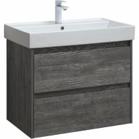 Тумба под раковину Aquanet Nova Lite 75 287890 подвесная Дуб серый — фото 1, Тумбы под раковину