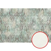 Фреска Ortograf Splendo 31709 Фактура флок FLK Флизелин (4*2,7) Бирюзовый/Коричневый, Вензель — фото 1, Фрески