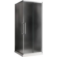 Душевой уголок Abber Schwarzer Diamant 100x100 AG02100MH профиль Хром стекло матовое — фото 2, Квадратные душевые уголки