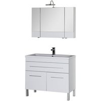 Тумба под раковину Aquanet Верона 100 182710 1 ящик 2 дверцы Белая — фото 2, Тумбы под раковину