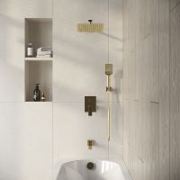 Душевая система Grossman Style 501.K35.05.320 Золото брашированное — фото 8, Встраиваемые душевые комплекты