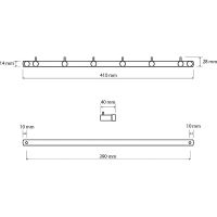 Вешалка для полотенец Bemeta Neo 104606115 Нержавеющая сталь — фото 3, Крючки для полотенец