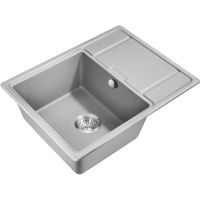 Кухонная мойка Milacio Navarra 65 Cuarzo MC.77063 Серый металлик — фото 1, Кухонные мойки