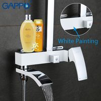 Душевая система Gappo G07 G2407-8 Белая Хром — фото 12, Душевые стойки