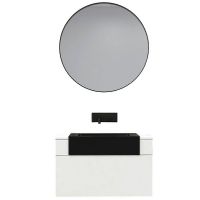 Зеркало Black&White Universe 80 903.mr Черное — фото 2, Мебель для ванной