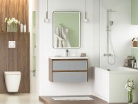 Товар: Тумба с раковиной Brevita Chester 80 УТ000022881 подвесная Серая матовая Дуб Чарльстон темно-коричневый - фото 5 Тумба с раковиной Brevita Chester 80 УТ000022881 подвесная Серая матовая Дуб Чарльстон темно-коричневый — фото 5, Мебель для ванной