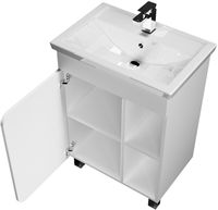 Тумба под раковину 1MarKa Nuvo 60 У76055 Белая глянцевая — фото 1, Мебель для ванной