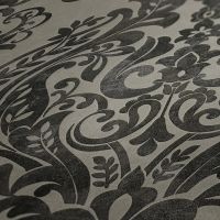 Обои AS Creation New Life 37681-3 Винил на флизелине (0,53*10,05) Черный, Дамаск — фото 2, Обои для стен