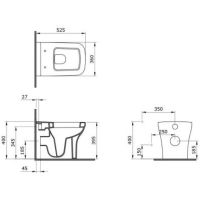 Товар: Унитаз Bocchi Firenze 1298-001-0129 приставной без сиденья - фото 3 Унитаз Bocchi Firenze 1298-001-0129 приставной без сиденья — фото 3, Унитазы