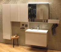 Зеркальный шкаф Geberit Acanto 75 500.645.00.2 с подсветкой Дуб мистик — фото 8, Зеркальные шкафы в ванную