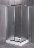 Душевой уголок Esbano ESR-8022 100x80 ESUGR8022 профиль Хром стекло рифленое — фото 3, Душевые уголки