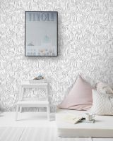 Обои Solo Anemone 168546-22 Винил на флизелине (1,06*10,05) Белый/Серый, Геометрия — фото 2, Обои для стен