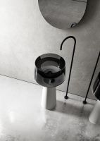 Товар: Раковина Abber Kristall 50 AT2706White-Onyx Белая Черная - фото 5 Раковина Abber Kristall 50 AT2706White-Onyx Белая Черная — фото 5, Раковины напольные