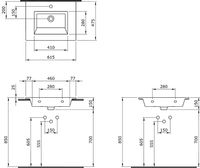 Раковина Berges Ego 61 182004 Белая глянцевая — фото 5, Раковины встраиваемые сверху