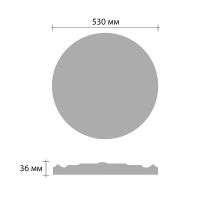 Розетка потолочная Decomaster DR 9 520x36x520 мм — фото 2, Розетки потолочные