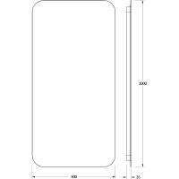 Зеркало Defesto Opti 50x100 DF 2805R с подсветкой 28W-4500К/ИК - выключатель/Нейтральный белый свет — фото 3, Мебель для ванной