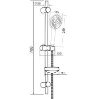 Товар: Душевой гарнитур Orange O-Shower OS713b Черный матовый - фото 6 Душевой гарнитур Orange O-Shower OS713b Черный матовый — фото 6, Душевые гарнитуры