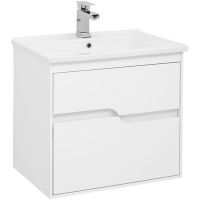 Тумба с раковиной Aquanet Модена 65 212661 подвесная Белый глянец — фото 1, Тумбы с раковиной