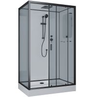 Душевая кабина Niagara Premium 120x80 NG-6912-01QR Black без гидромассажа — фото 1, Душевые кабины