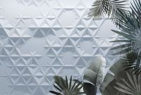 Фреска Ortograf Forma 32622 Фактура флок FLK Флизелин (4*2,7) Голубой/Зеленый, Геометрия/Листья — фото 2, Фрески