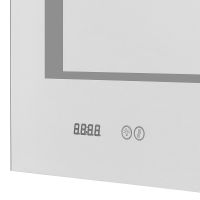 Зеркало Aquaton Сакура 120 1A220002SKW80 с подсветкой с сенсорным выключателем с антизапотеванием и часами — фото 2, Зеркала в ванную комнату