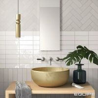 Керамическая плитка Equipe Fango Blanc Gloss настенная 5х15 см арт-30684 — фото 2, Керамическая плитка