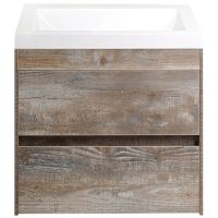 Тумба под раковину Art&Max Family-500-2C-SO-PE подвесная Бетон Экзотик — фото 1, Мебель для ванной