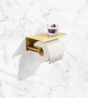 Держатель туалетной бумаги Milacio Ultra MCU.963.GD Брашированное золото — фото 3, Держатели туалетной бумаги