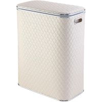 Корзина для белья Geralis CLH-B Ромб Бежевая светлая, кант Хром, стандартная — фото 1, Корзины для белья