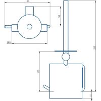 Держатель туалетной бумаги и запасного рулона Haiba HB8411 с крышкой Хром — фото 2, Держатели туалетной бумаги