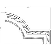 Угловой элемент Европласт 1.52.296 390x18x270 мм — фото 2, Молдинги