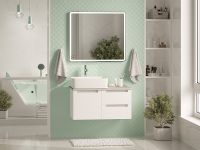 Тумба с раковиной Brevita Cargo 80 УТ000024159 подвесная Белая матовая — фото 10, Мебель для ванной