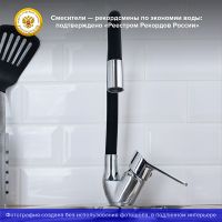 Смеситель для кухни Ростовская Мануфактура Сантехники SL137BL-016F Хром Черный — фото 5, Смесители