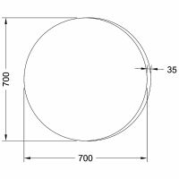 Зеркало SanVit Арт 70 zart70 с подсветкой с инфракрасным выключателем — фото 4, Зеркала в ванную комнату