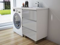 Тумба с раковиной Эстет Dallas Luxe 105 R ФР-00009669 Белая — фото 5, Тумбы с раковиной